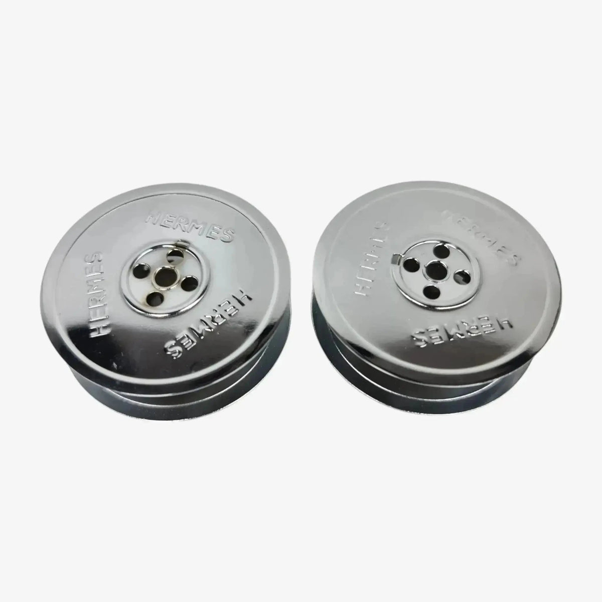 Chrome-Plated Silver Metal Ribbon Spools for Hermes Typewriters El Granero Typewriter.Company