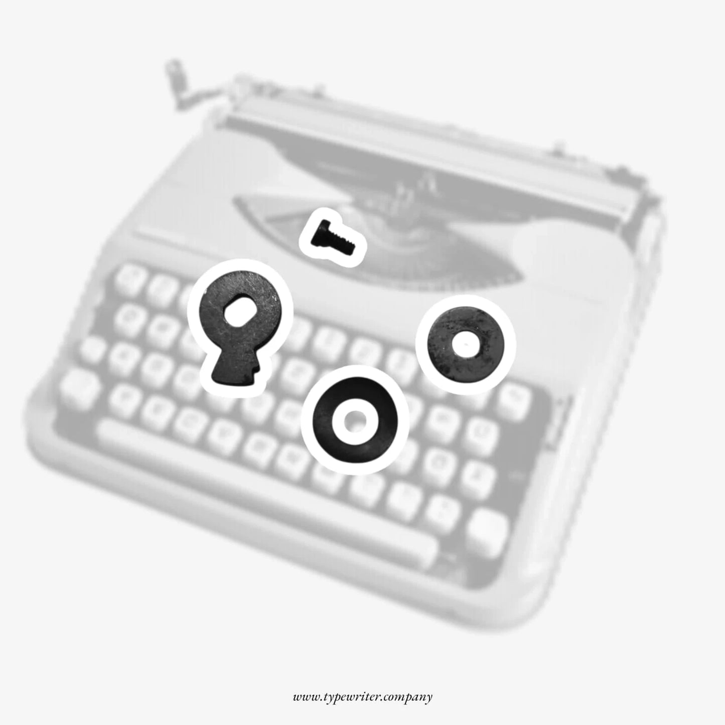 Hermes Baby Left Knob with a set of screws ElGranero Typewriter.Company