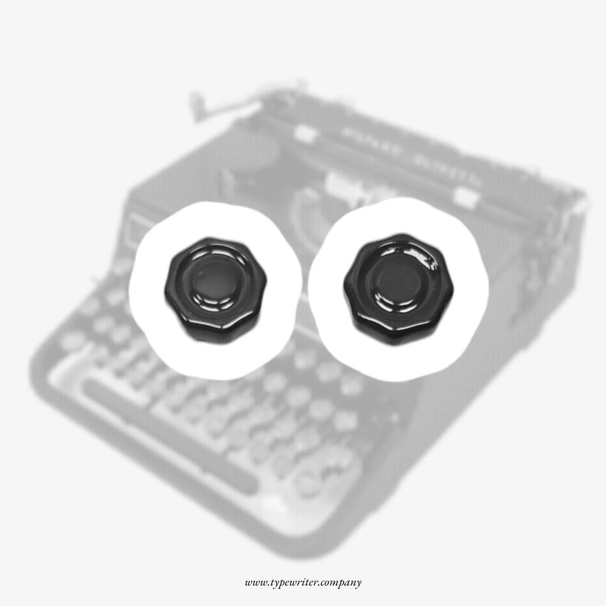 Hispano Olivetti Studio 46, Studio 42 Boutons de Platine Noirs – Pièces de Rechange Originales de Machine à Écrire Vintage ElGranero Typewriter.Company
