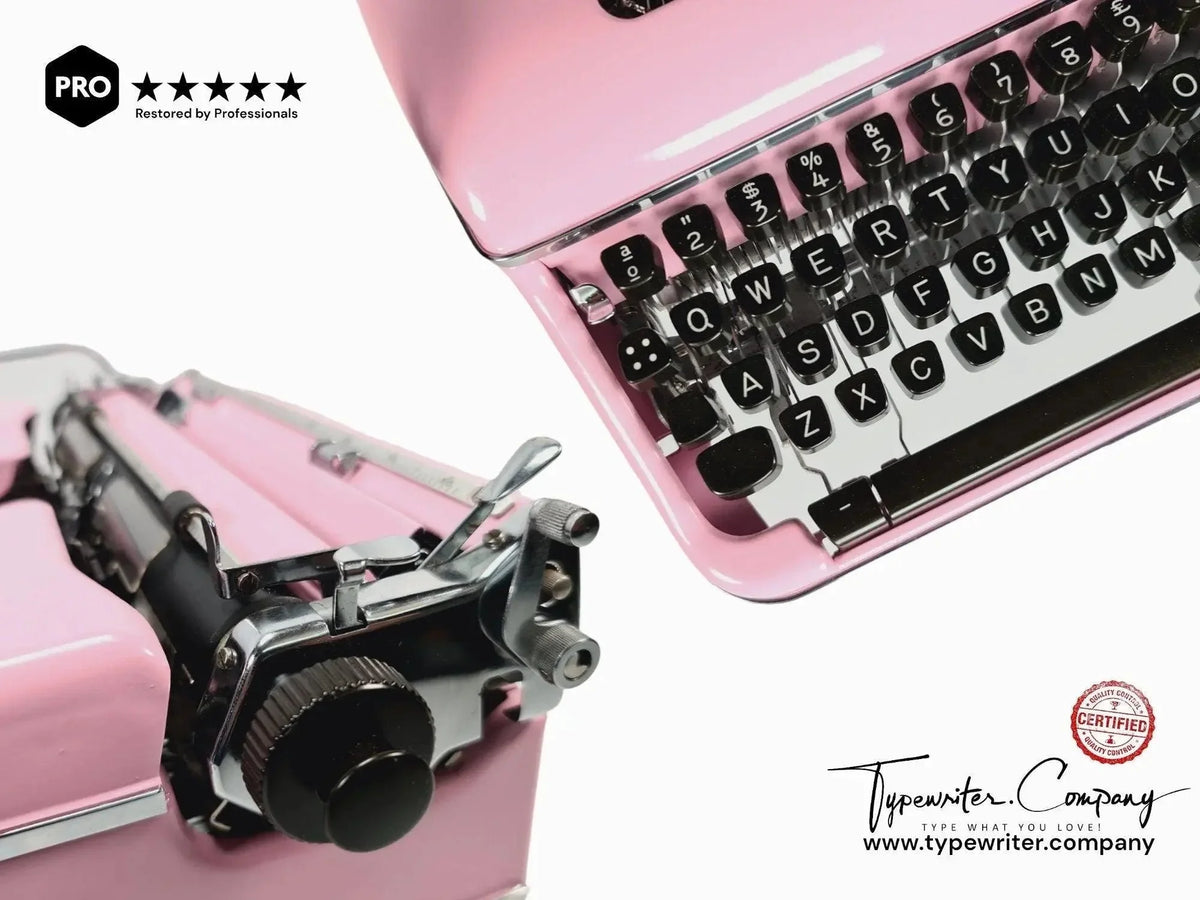 SOLD! Olympia SM4 Pink, Vintage Manual Typewriter, Restored - ElGranero Typewriter.Company