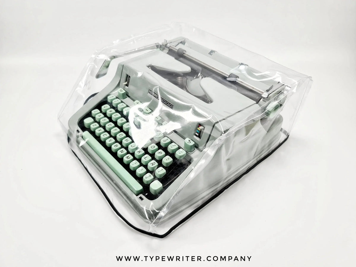 MEDIUM Transparent Typewriter Dust Cover for Hermes 3000 (square top) - ElGranero Typewriter.Company