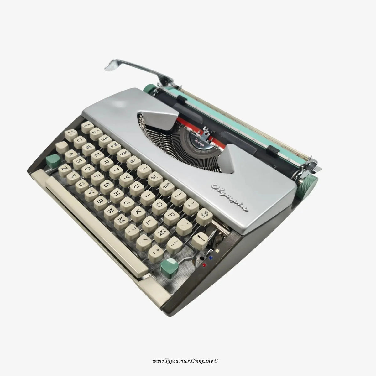 Olympia SF Machine à écrire, Argent, Clavier QWERTY, Rénové - ElGranero Typewriter.Company