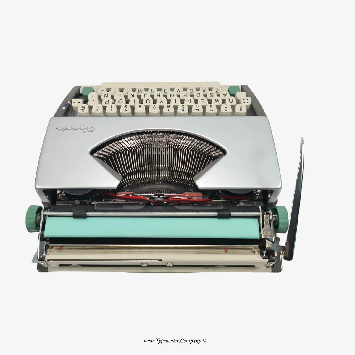 Olympia SF Typewriter, Silver, QWERTY Keyboard, Refurbished - ElGranero Typewriter.Company