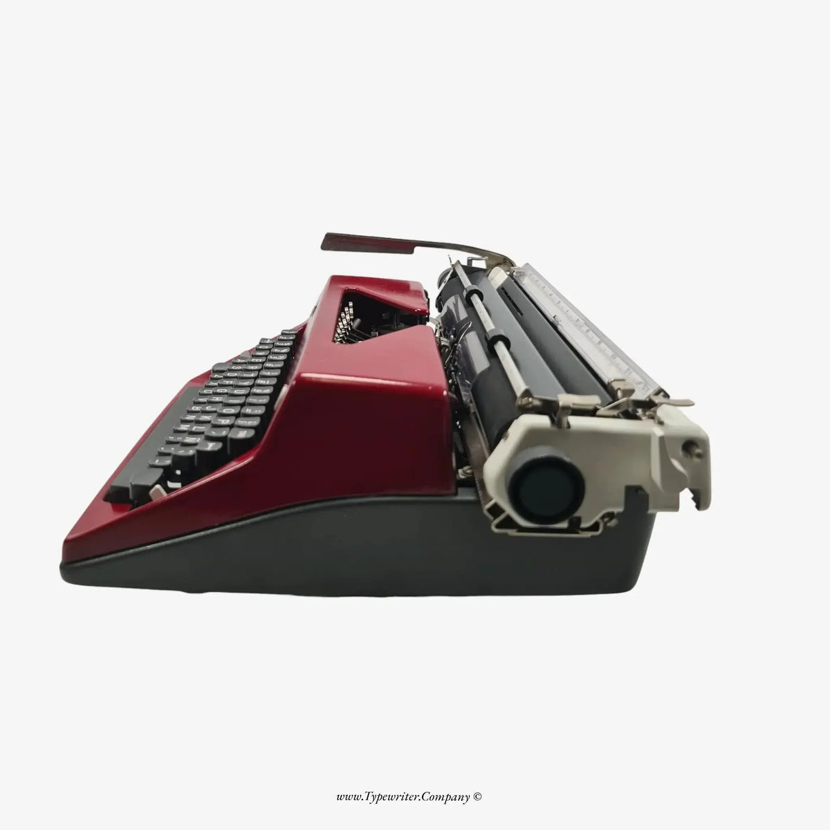 SOLD! Olympia SM9 Typewriter A3, Burgundy, QWERTY Keyboard, Refurbished - ElGranero Typewriter.Company