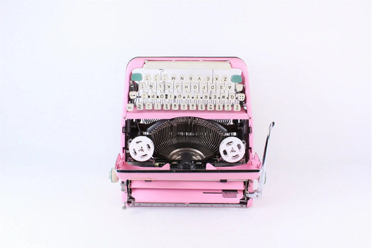 ¡VENDIDO! Olympia SM 2/3 Rosa, Máquina de Escribir Manual Vintage, Restaurada - ElGranero Typewriter.Company