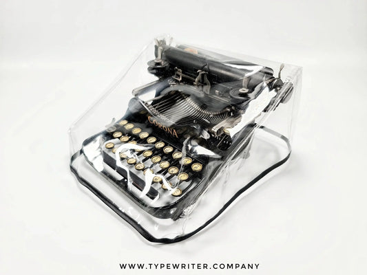 XS Typewriter Dust Cover for Corona 3 Folding, Corona Special, Transparent - ElGranero Typewriter.Company