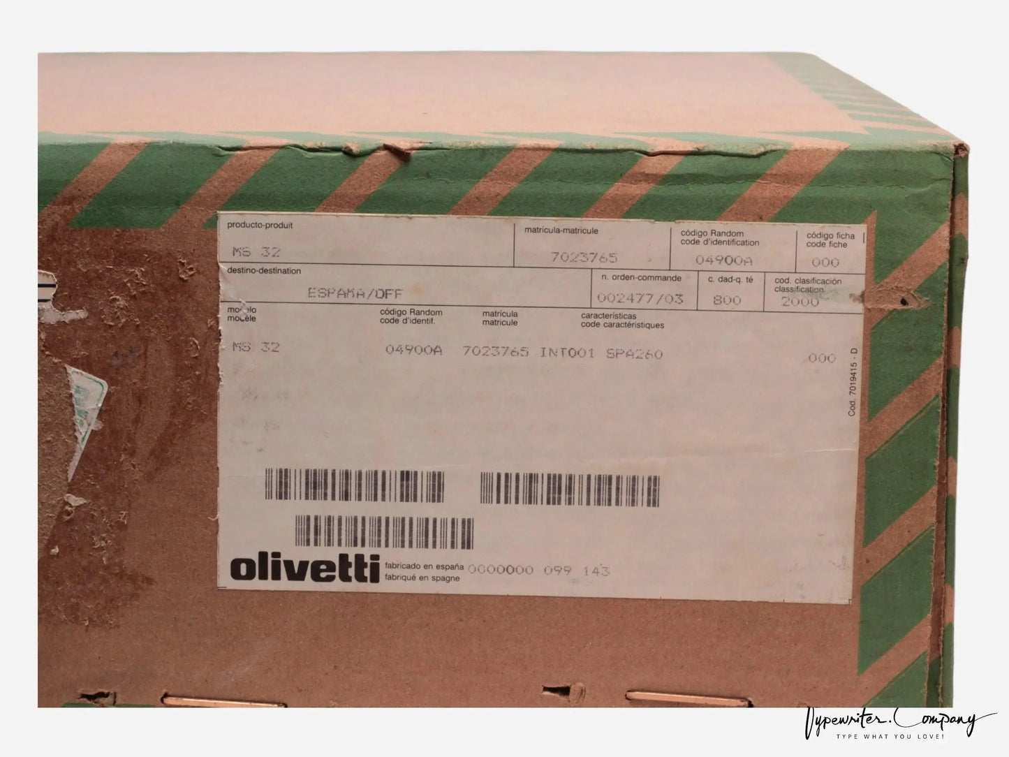 Extremely Rare Never Unboxed New Olivetti Lettera 32 - ElGranero Typewriter.Company