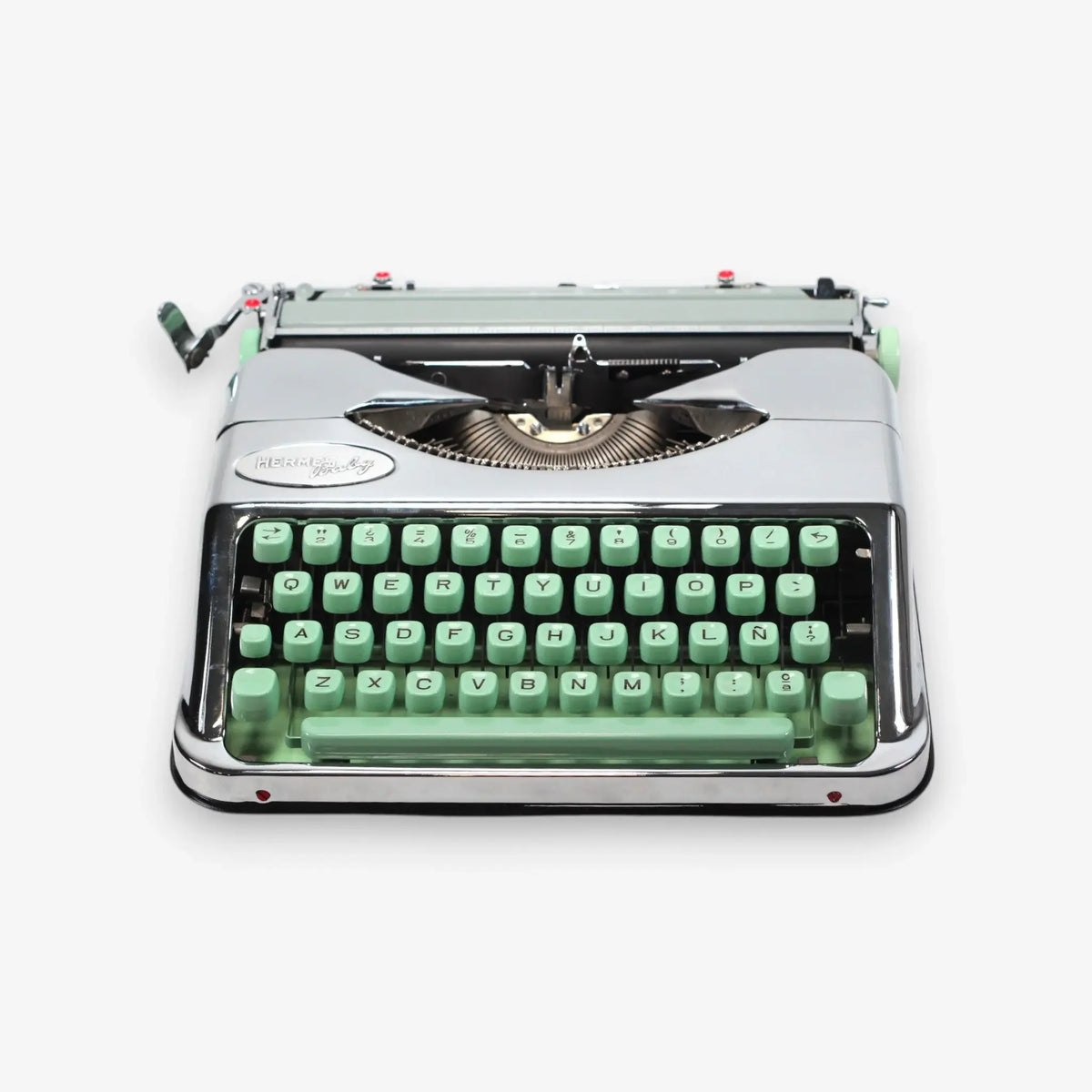 Hermes Baby Cromado, Máquina de Escribir Manual Vintage, Máquina de Escribir Renovada El Granero.