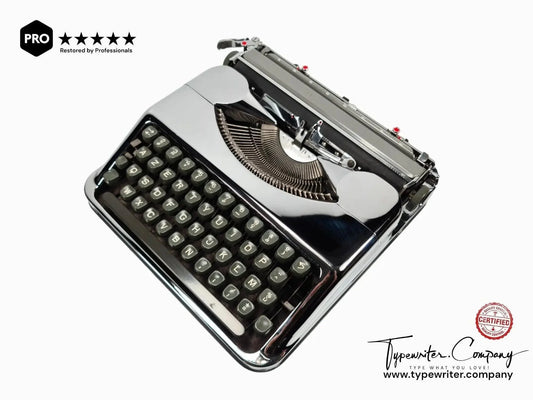 Limited Edition Hermes Baby Chrome-Plated, Manual Typewriter, Restored - ElGranero Typewriter.Company
