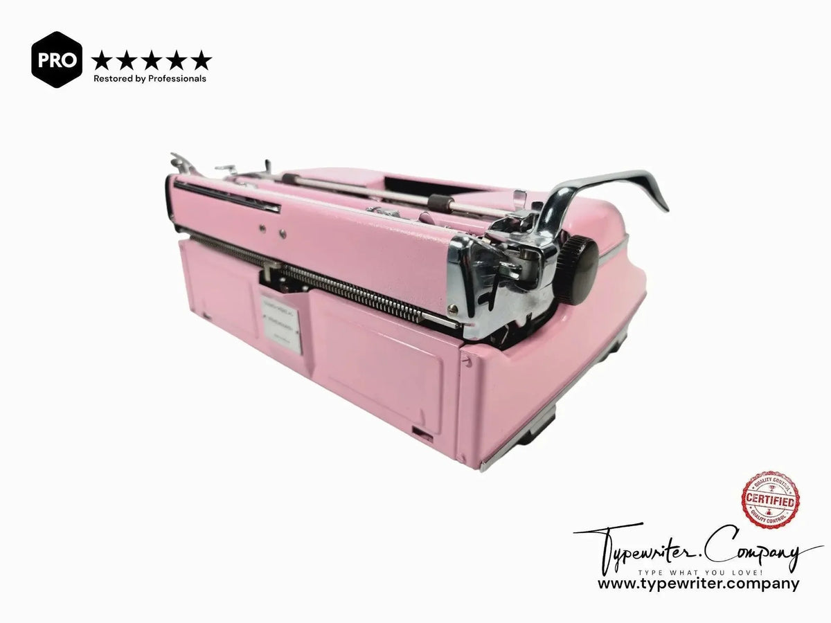 SOLD! Olympia SM4 Pink, Vintage Manual Typewriter, Restored - ElGranero Typewriter.Company
