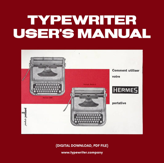 Instruction Manual for Vintage Typewriter Hermes 3000 / Media 3, PDF in French - ElGranero Typewriter.Company