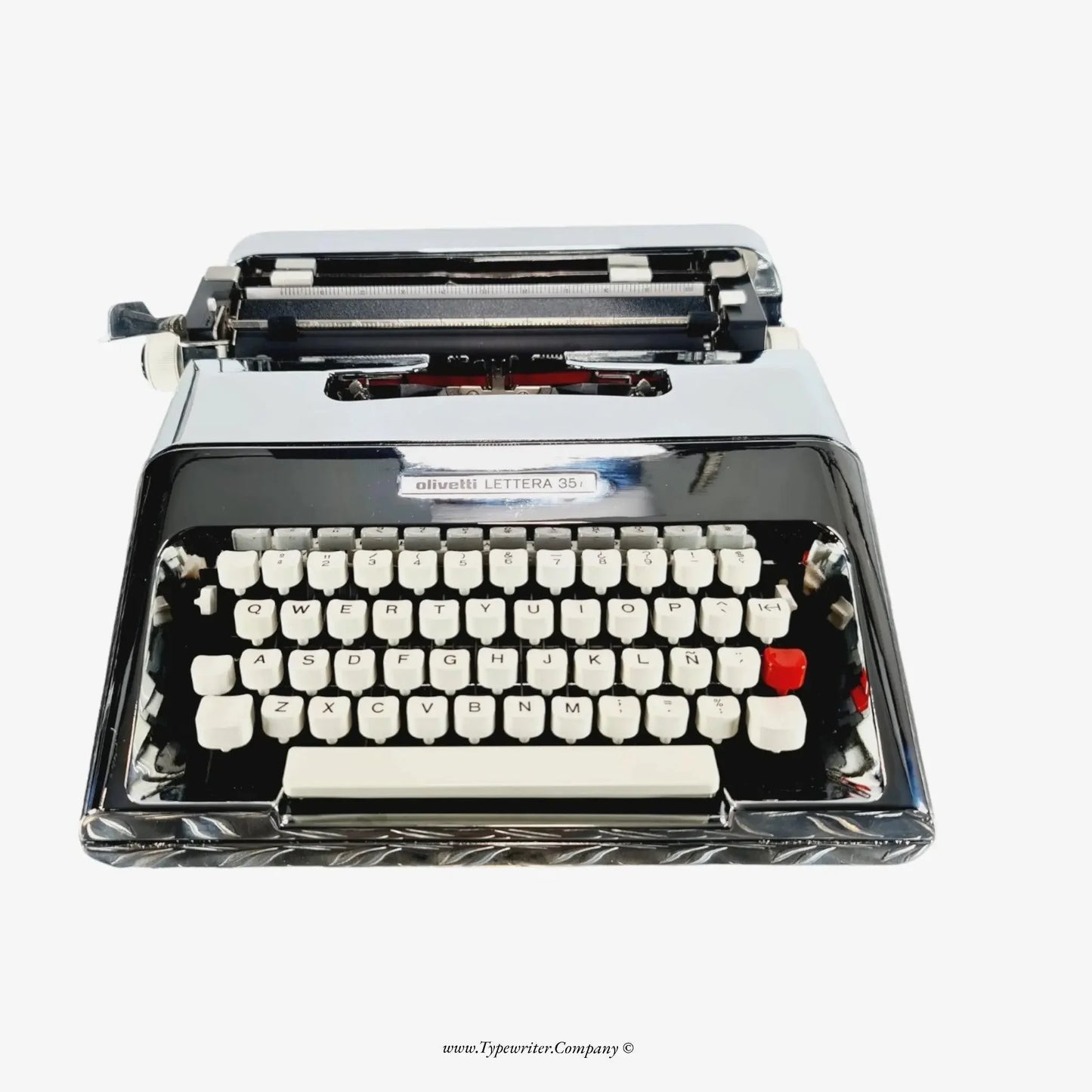 PRE-ORDER Olivetti Lettera 35 (Ltd.Edition 3 of 50) Chrome-Plated Typewriter - ElGranero Typewriter.Company