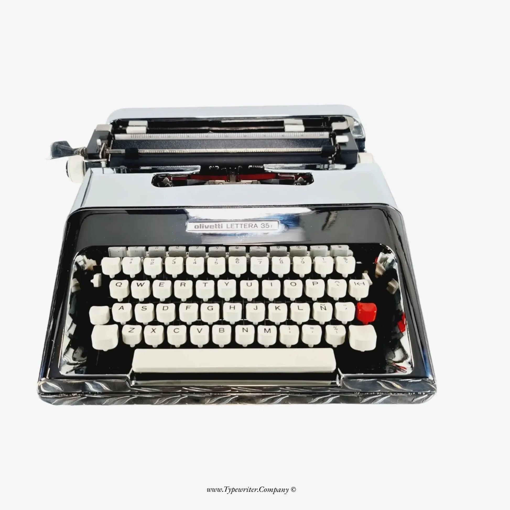 PRE-ORDER Olivetti Lettera 35 (Ltd.Edition 3 of 50) Chrome-Plated Typewriter - ElGranero Typewriter.Company