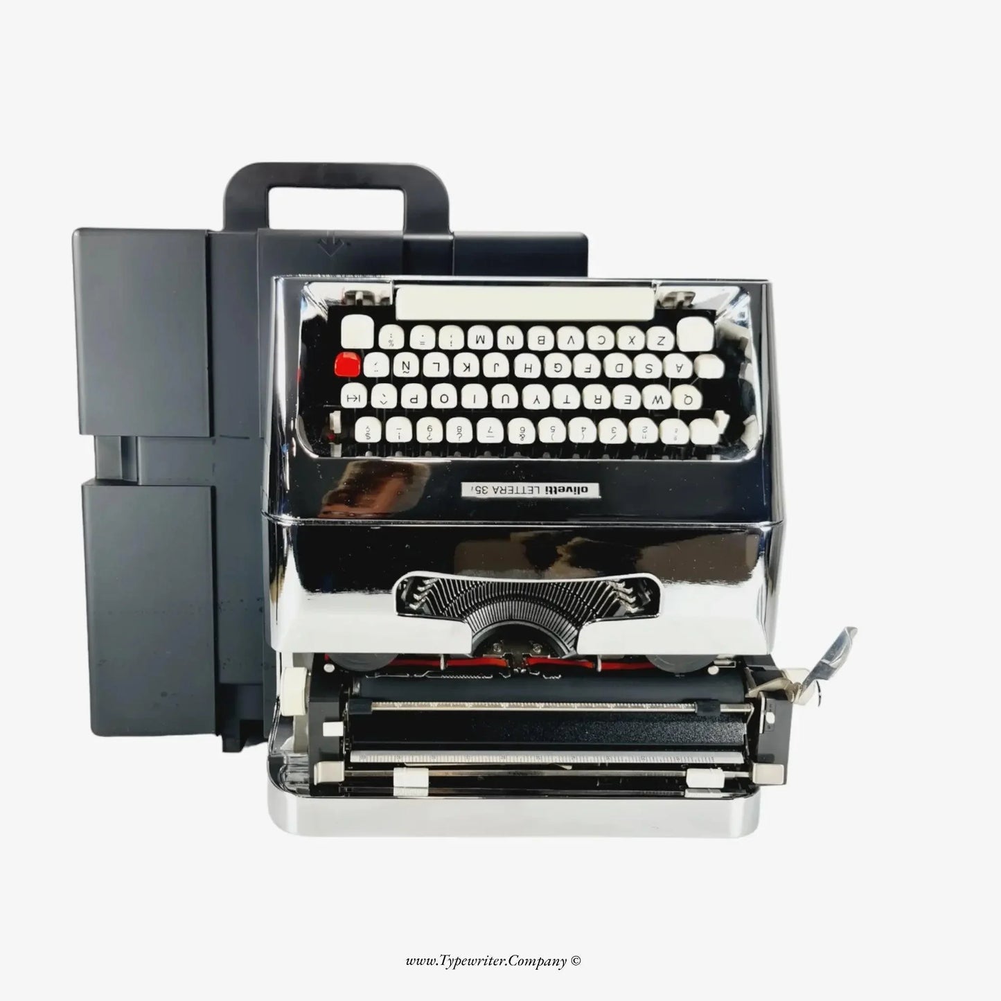 PRE-ORDER Olivetti Lettera 35 (Ltd.Edition 3 of 50) Chrome-Plated Typewriter - ElGranero Typewriter.Company