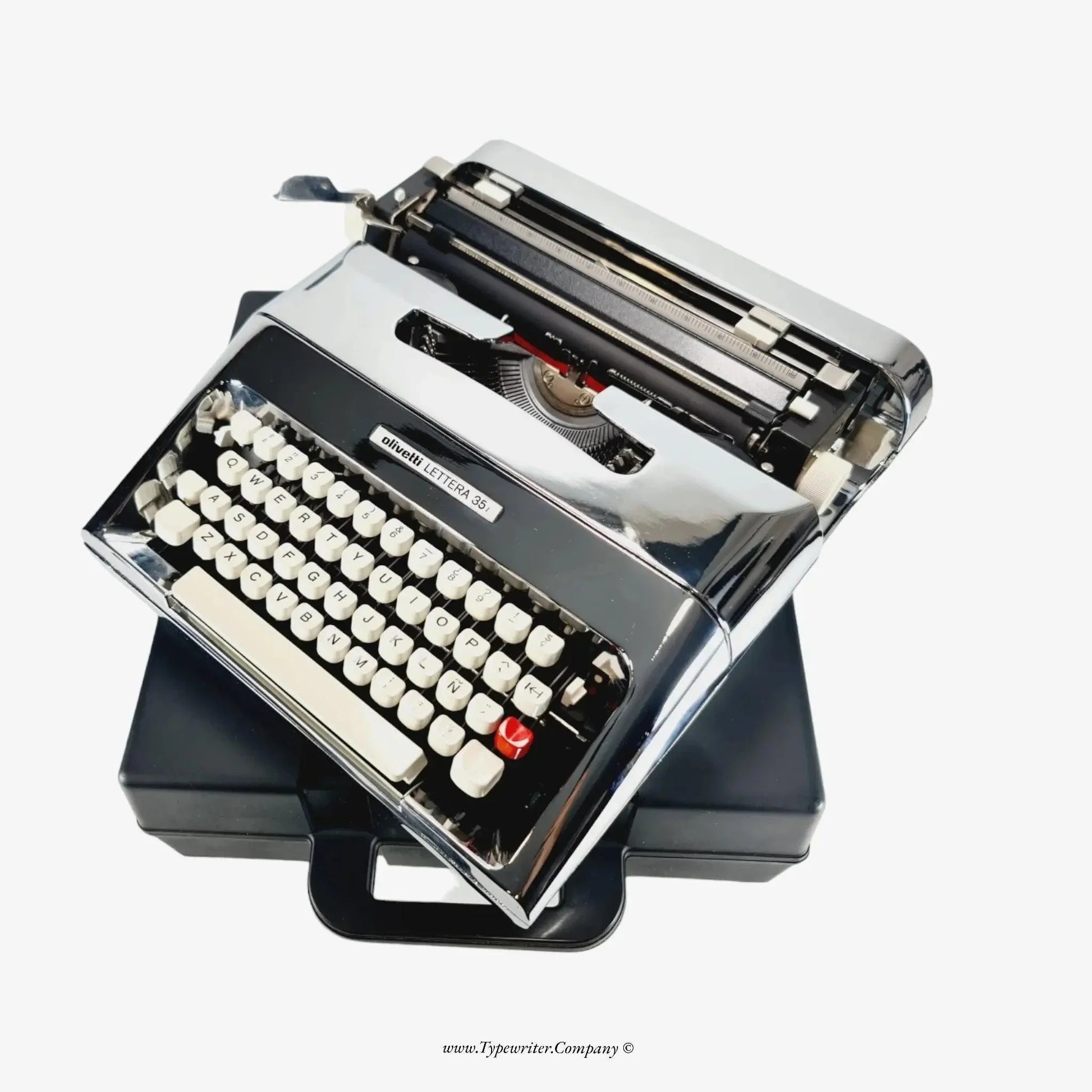 PRE-ORDER Olivetti Lettera 35 (Ltd.Edition 3 of 50) Chrome-Plated Typewriter - ElGranero Typewriter.Company