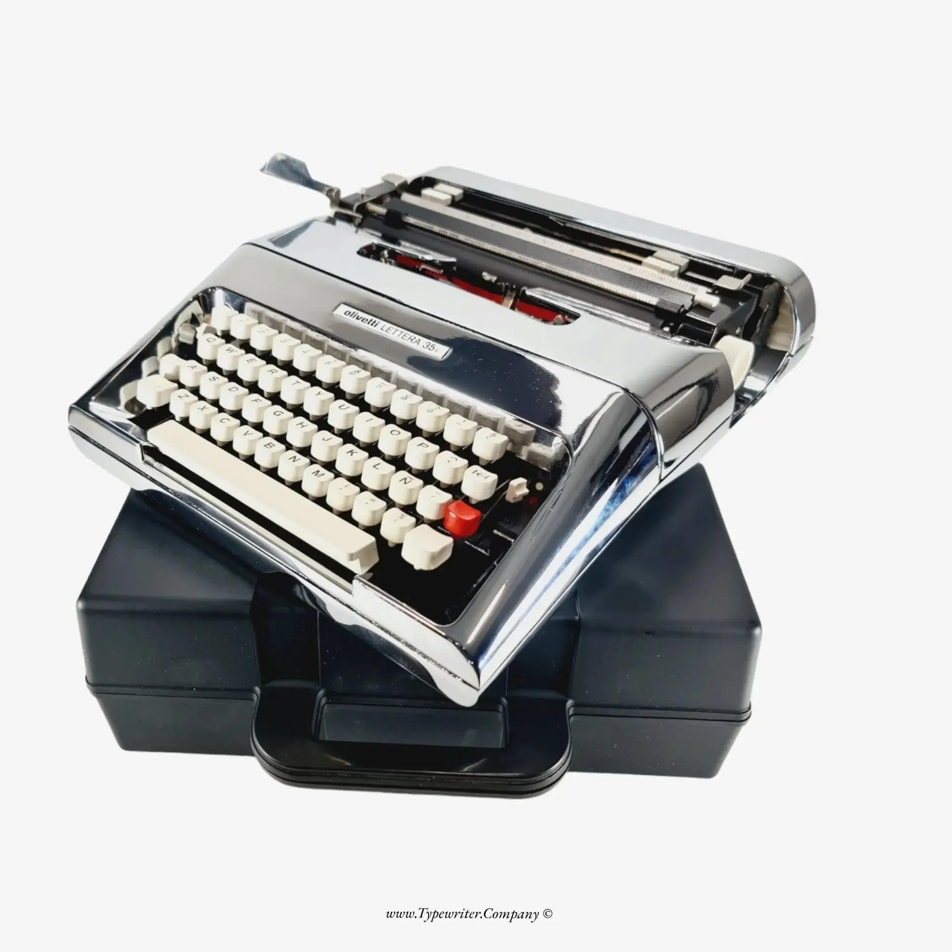 PRE-ORDER Olivetti Lettera 35 (Ltd.Edition 3 of 50) Chrome-Plated Typewriter - ElGranero Typewriter.Company