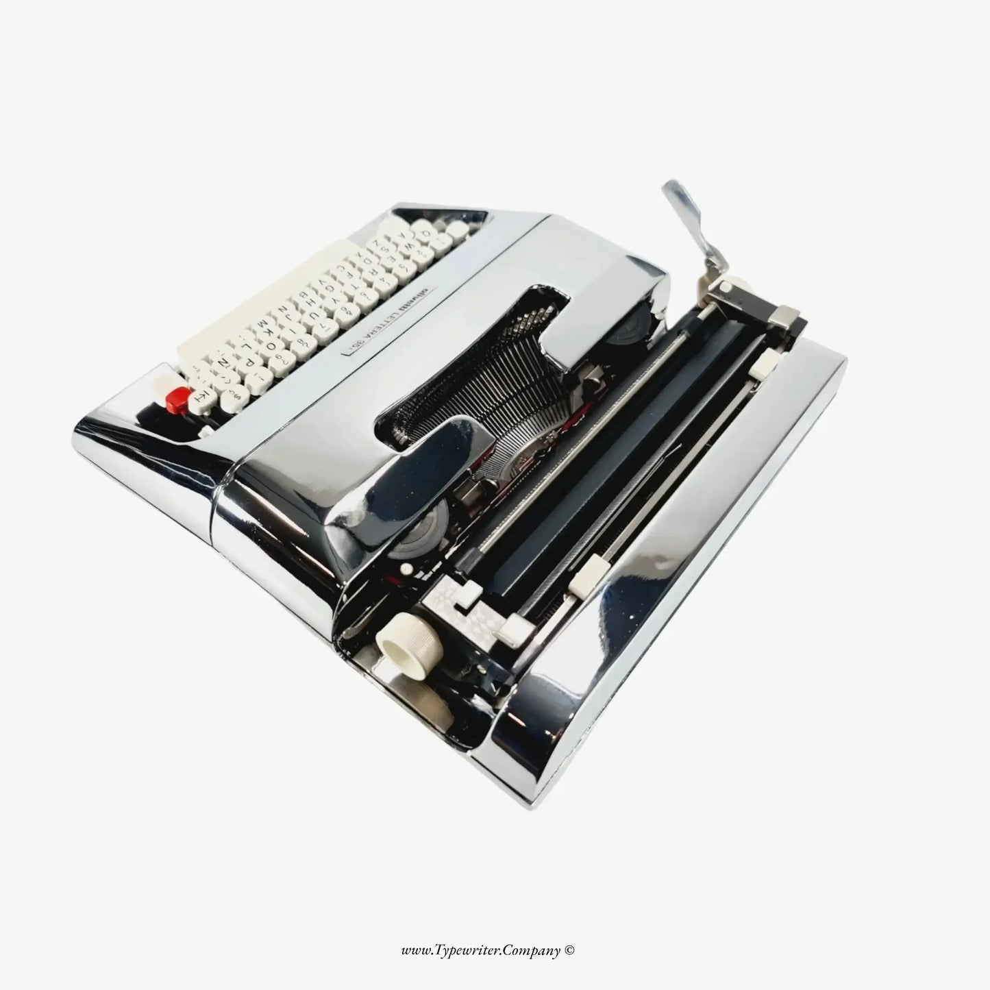 PRE-ORDER Olivetti Lettera 35 (Ltd.Edition 3 of 50) Chrome-Plated Typewriter - ElGranero Typewriter.Company