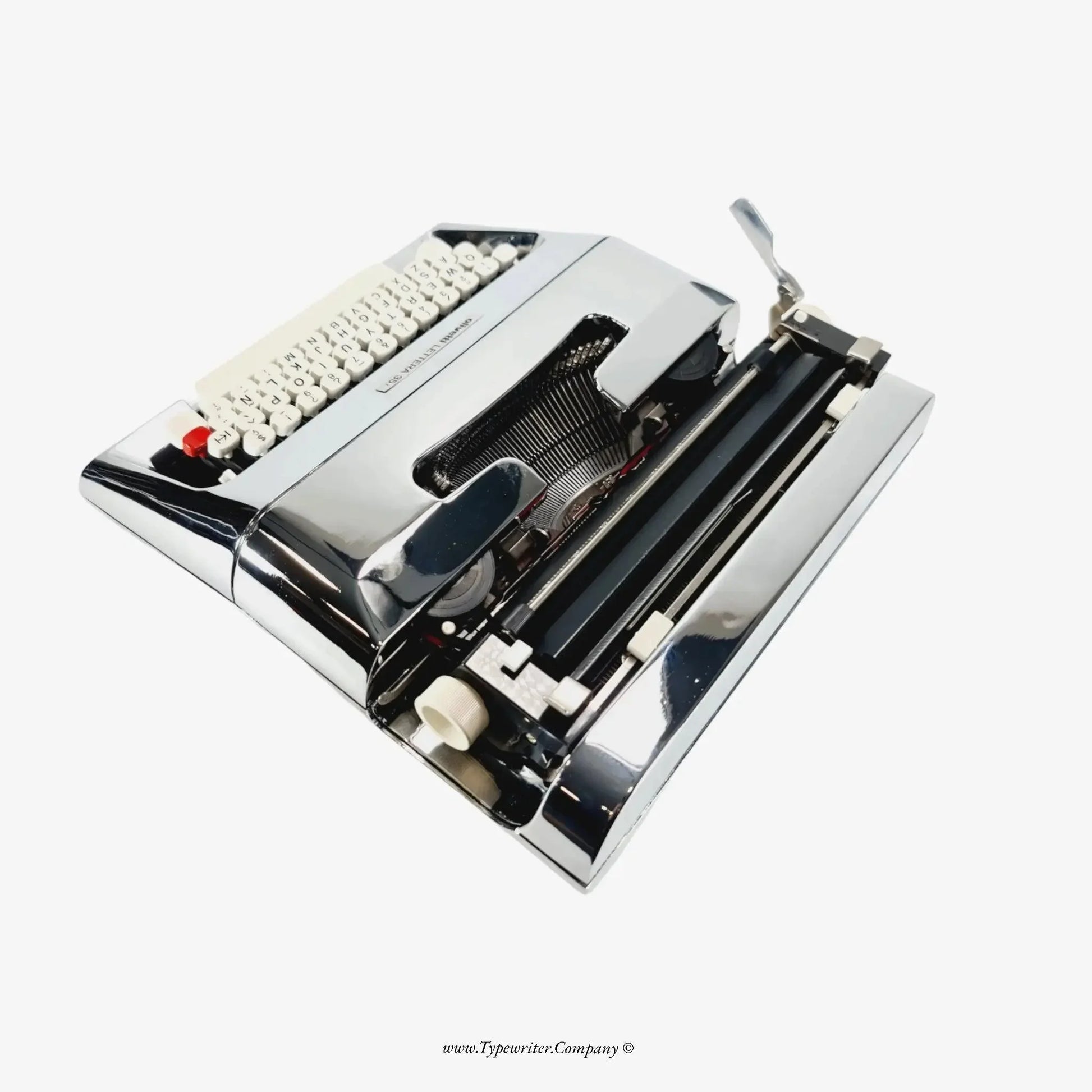 PRE-ORDER Olivetti Lettera 35 (Ltd.Edition 3 of 50) Chrome-Plated Typewriter - ElGranero Typewriter.Company