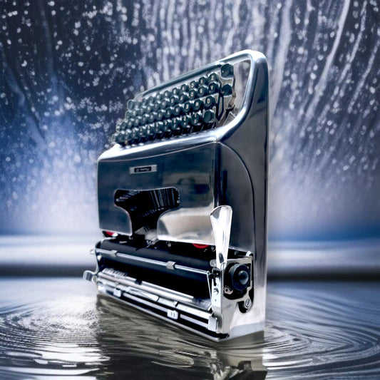Olivetti Pluma 22 - Limited Polished Silver Edition Typewriter QWERTY ElGranero Typewriter.Company