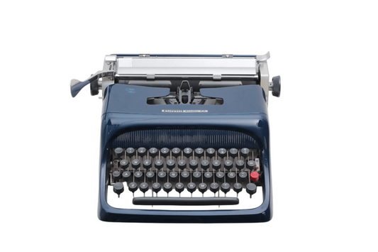 Olivetti Studio 44 Navy Blue Vintage Typewriter, Restored - ElGranero Typewriter.Company