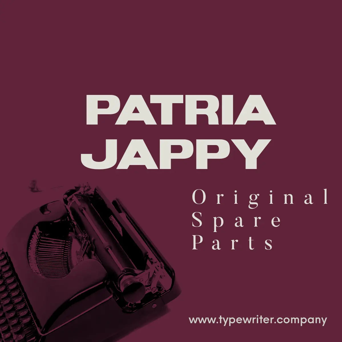 Patria Jappy Typewriter Parts - ElGranero Typewriter.Company
