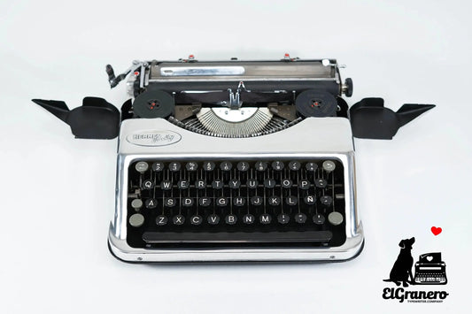 Hermes Baby Chrome Plated Portable Vintage Manual Typewriter, Refurbished - ElGranero Typewriter.Company